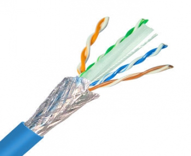 Double Shield 24AWG 28AWG 4pairs CCA SFTP Cat6 Cable 305m